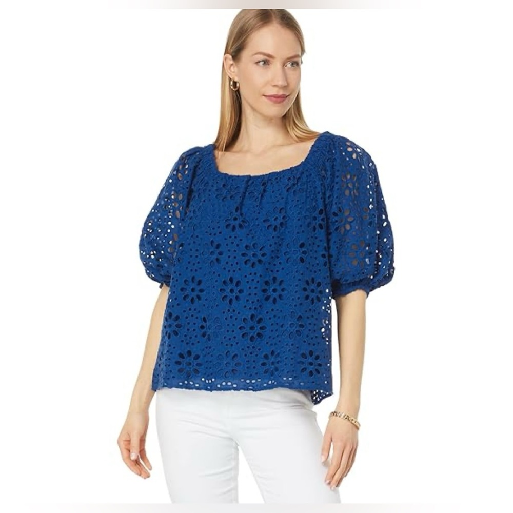 LILLY PULITZER KERRIGAN ELBOW SLEEVE TOP